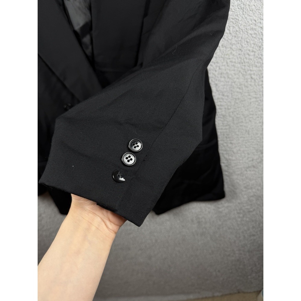 Vintage Mani By Giorgio Armani 100% Wool Black Blazer Men's 42 Reg - Picture 2 of 9